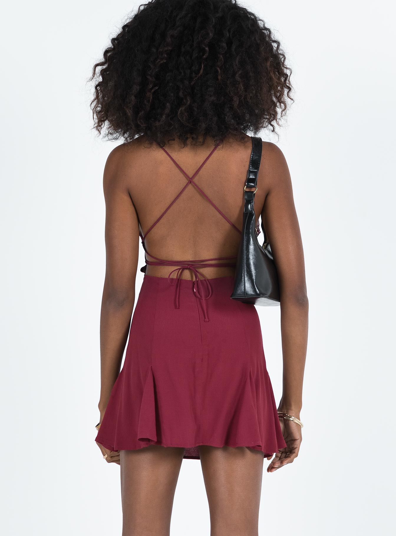 Pemberton Mini Dress Burgundy