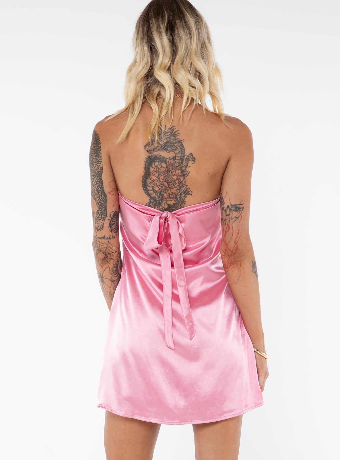 Shaya Strapless Mini Dress Pink Tall