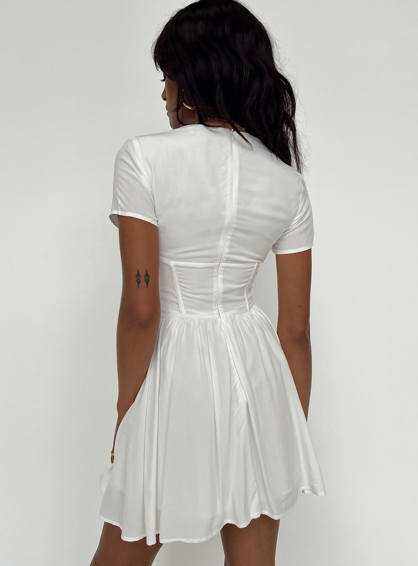 Pasque Mini Dress White