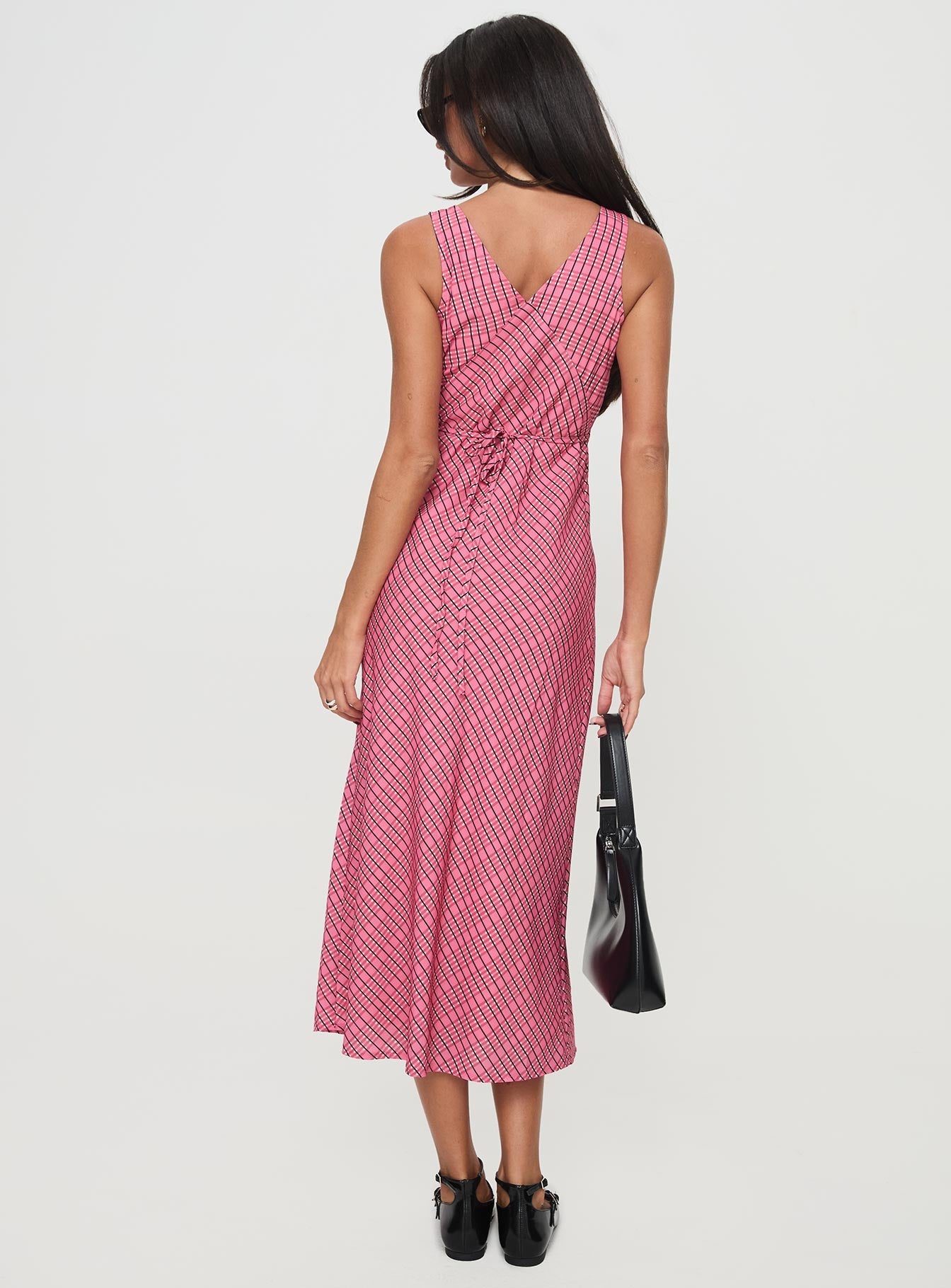 Nellie Maxi Dress Pink Check