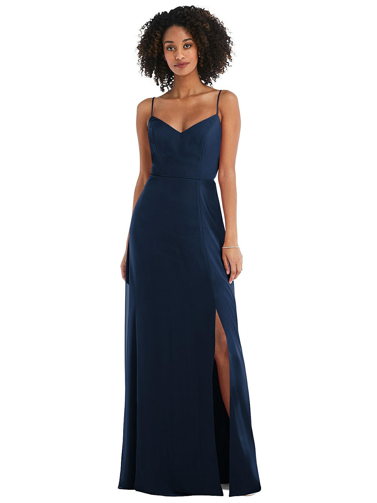 Tie-Back Cutout Maxi Dress with Front Slit