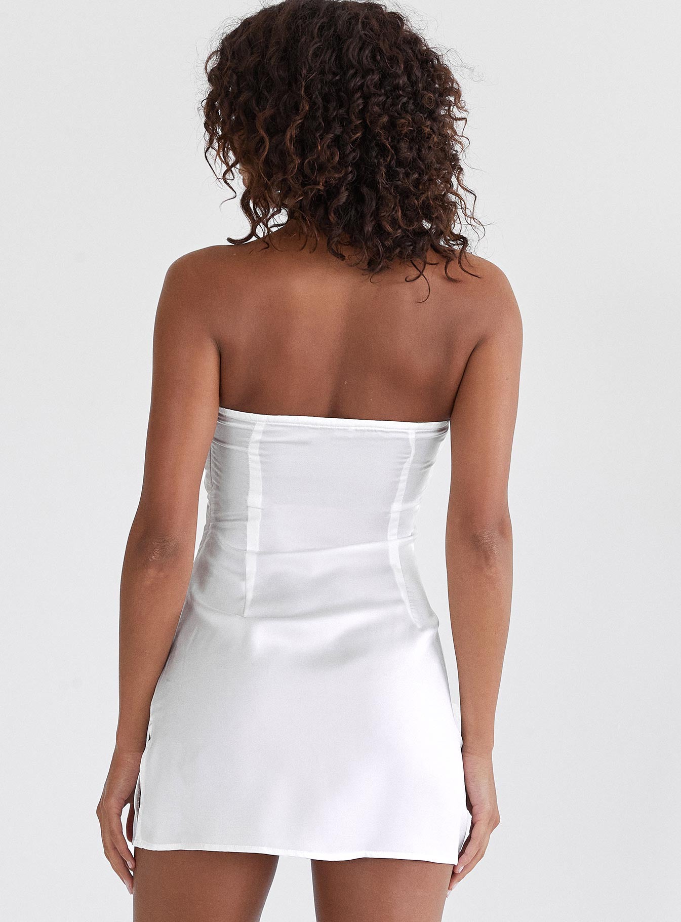 Irena Strapless Mini Dress White