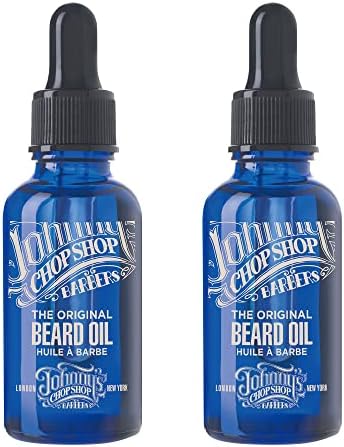 Johnny's Chop Shop Men's Facial Conditioning Beard Oil, Smooth Blend, Natural Oils, Pre/Post Shave 1.01 fl oz (Pack of 2)