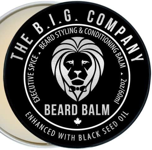 B.I.G. Company Beard Balm for Men - Light Weight Beard Wax with Good Hold, Styling, Control and Deep Conditioning of Beard Hair - Promotes Natural Beard Growth