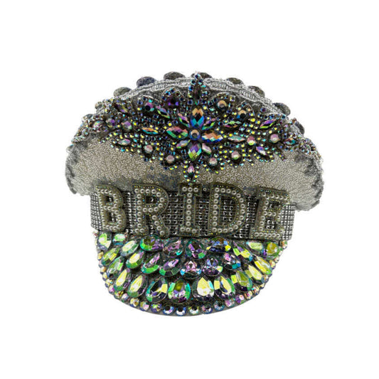 Bride Rhinestone Police Hat