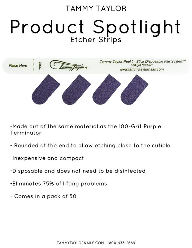 Tammy Taylor Nail File - Purple Terminator "Etcher"- Grit 100 - Pack of 50