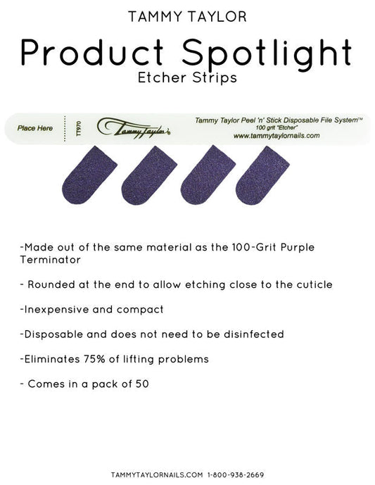 Tammy Taylor Nail File - Purple Terminator "Etcher"- Grit 100 - Pack of 50