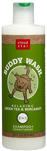 Cloud Star Buddy Wash Relaxing Green Tea and Bergamot Dog Shampoo and Conditioner; 16oz, Bottle