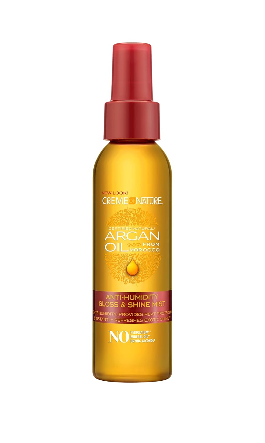 Creme Of Nature, Argan Oil Anti Humidity Gloss & Shine Mist, Argan Oil Of Morocco, Provides Heat Protection, 4 Fl Oz
