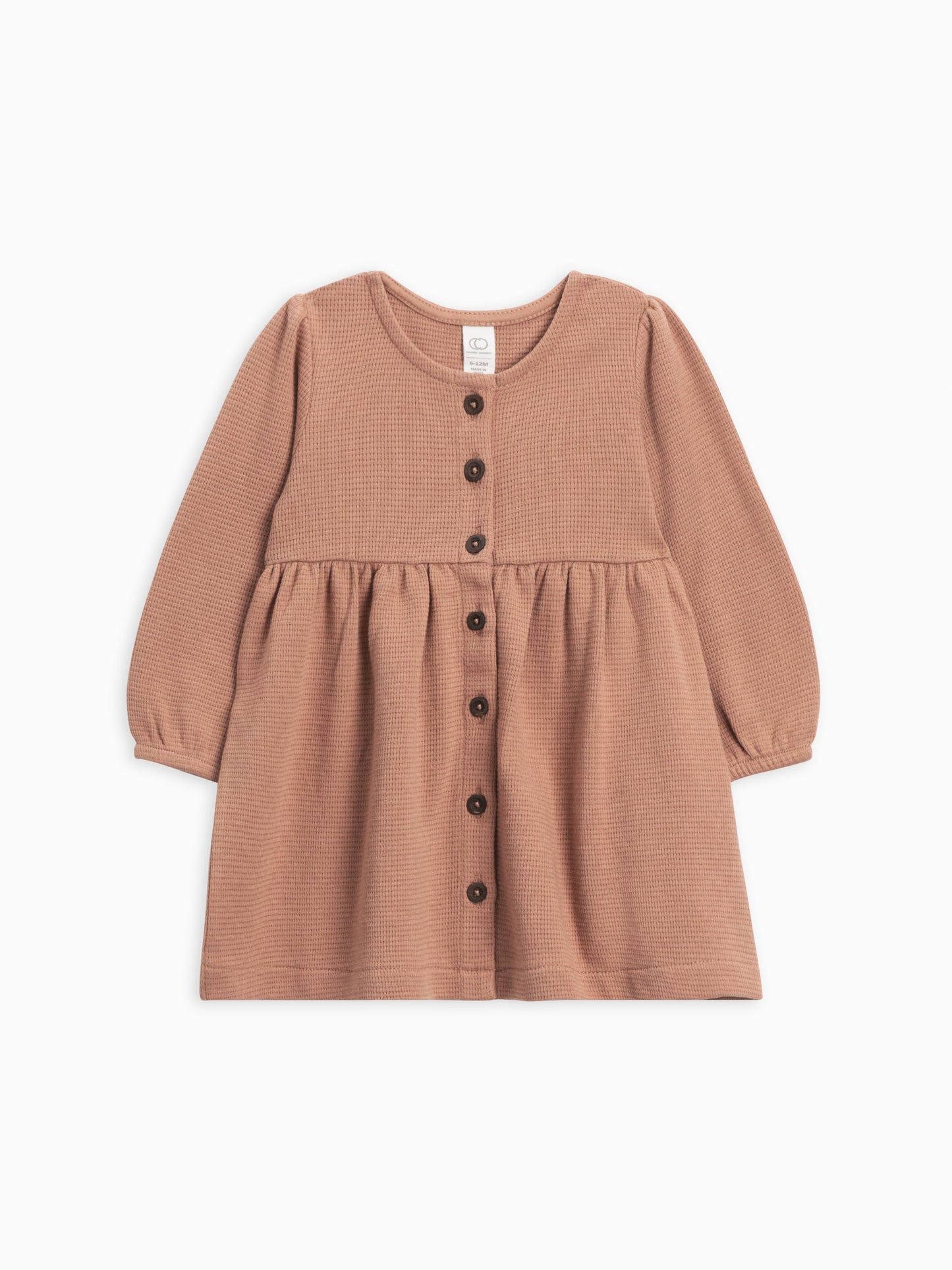 Elsie Waffle Knit Button Down Dress