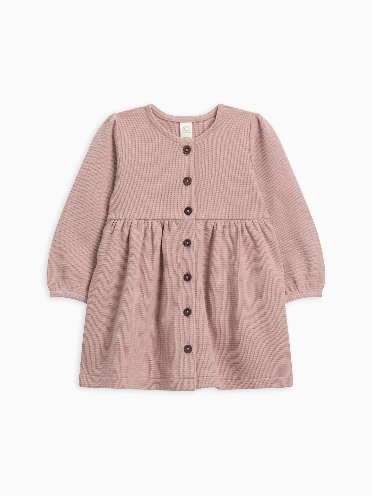 Elsie Waffle Knit Button Down Dress