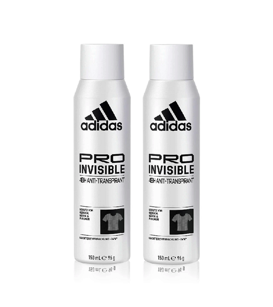 2xPack Adidas Pro Invisible Deodorant Spray - 300 ml