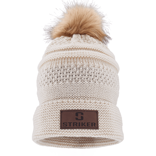 Striker® Women's Bemidji Fur Pom Hat Hats Striker Ivory