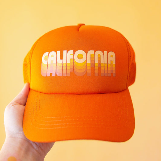 Human Trucker Hat | California | Orange