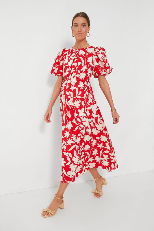 Red Floral Maxi Dress