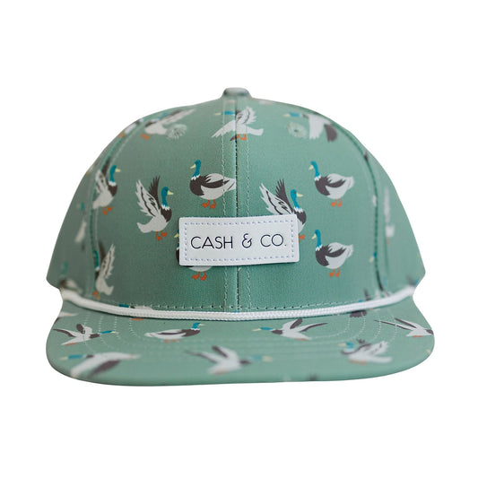 Duck Hunt Green Flat Brim Hat