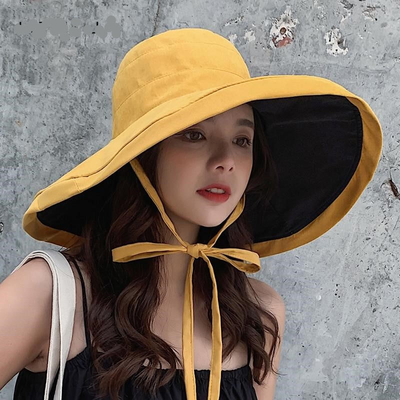 Wide-Brim Bucket Hat Turmeric