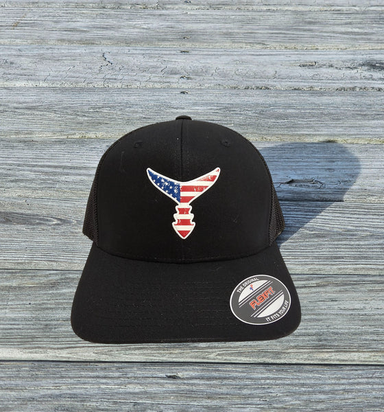 CHASING TAIL FITTED HAT BLACK/BLACK AMERICAN GEL