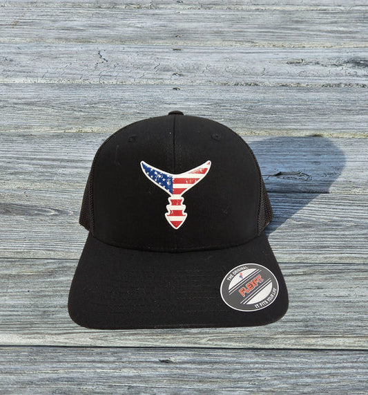 CHASING TAIL FITTED HAT BLACK/BLACK AMERICAN GEL