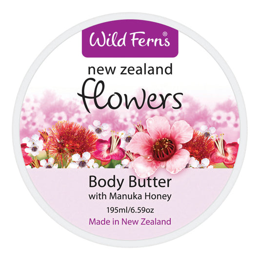 Wild Ferns NZ Flower Body Butter Pot 195ml