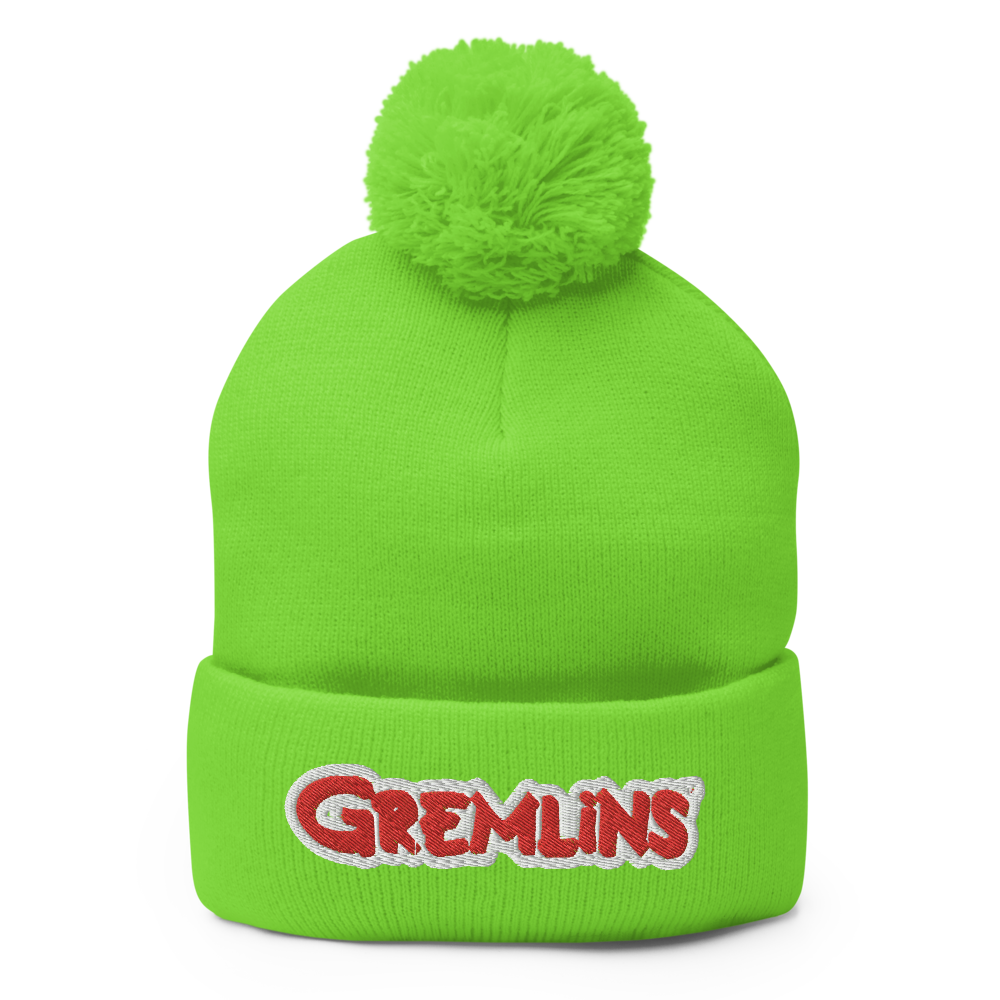 Gremlins Logo Pom Pom Knit Beanie