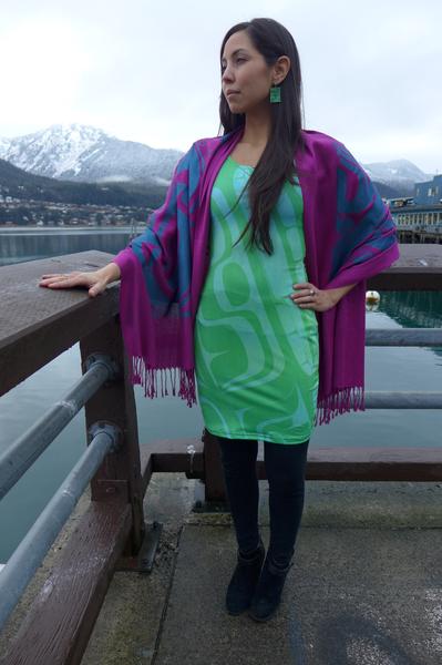 Green Bearwoman Bodycon Dress