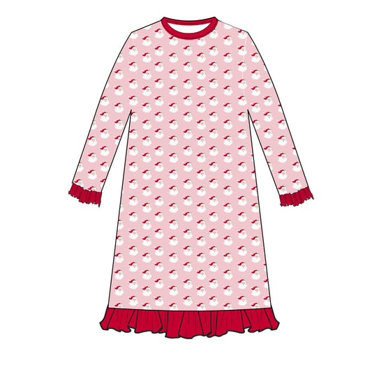 Kids Here Comes Santa Clause Long Sleeve Gown