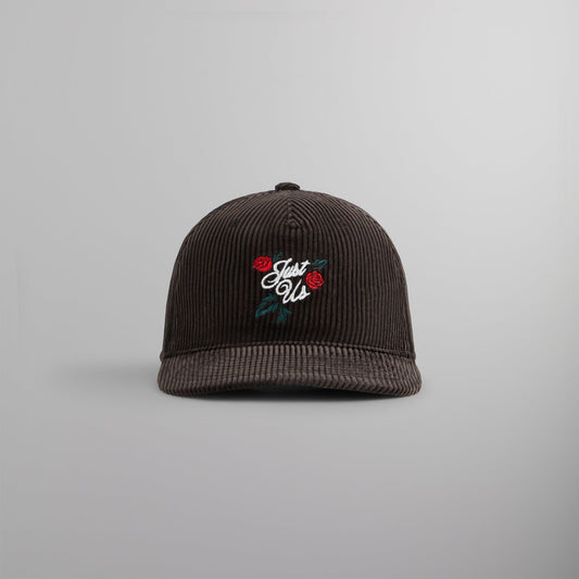 Kith Just Us Corduroy Relaxed Pinch Crown Snapback - Kindling