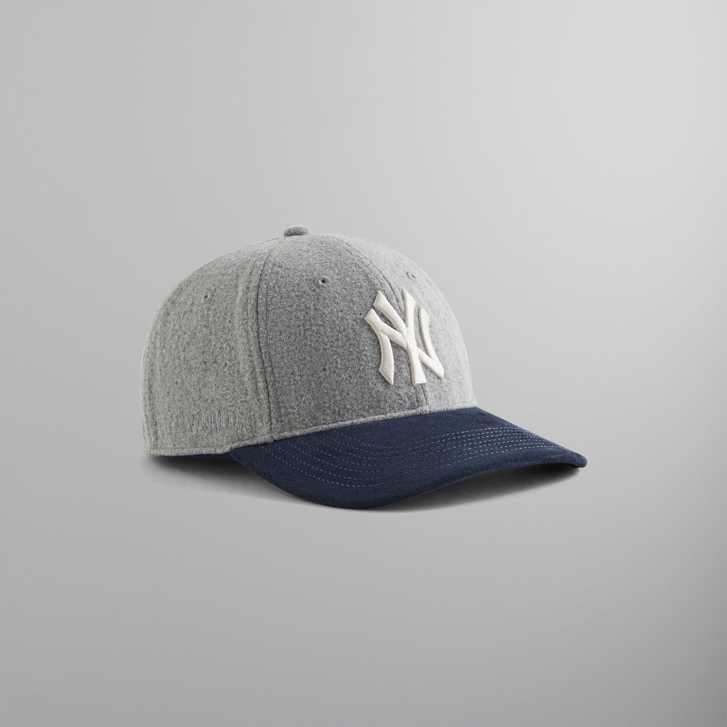 Kith & '47 for New York Yankees Unstructured Wool Fitted With Suede Brim - Heather Grey