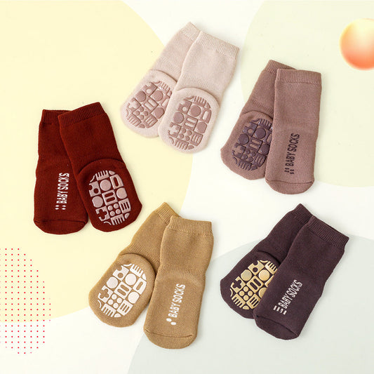 Personalized Grip Socks Kids Non-slip Socks 5 Pairs for 1 Set