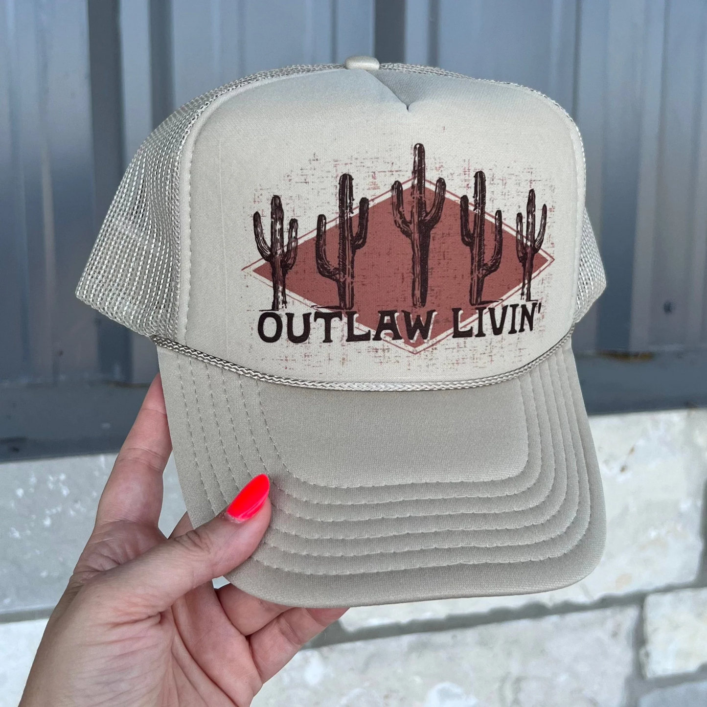 Online Exclusive | Outlaw Livin Foam Trucker Cap in Cream