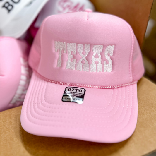 Texas Foam Trucker Hat in Light Pink