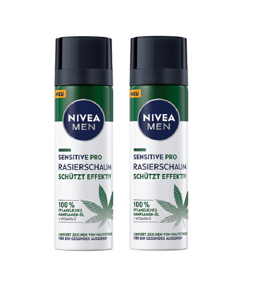 2xPack Nivea Men Sensitive Pro Shaving Foam - 400 ml