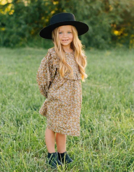 Mustard Magnolia Dress With Bloomers