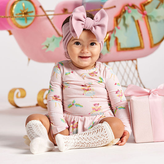 Glitterville™ Sugarplum Pixie Long Sleeve Twirl Skirt Bodysuit