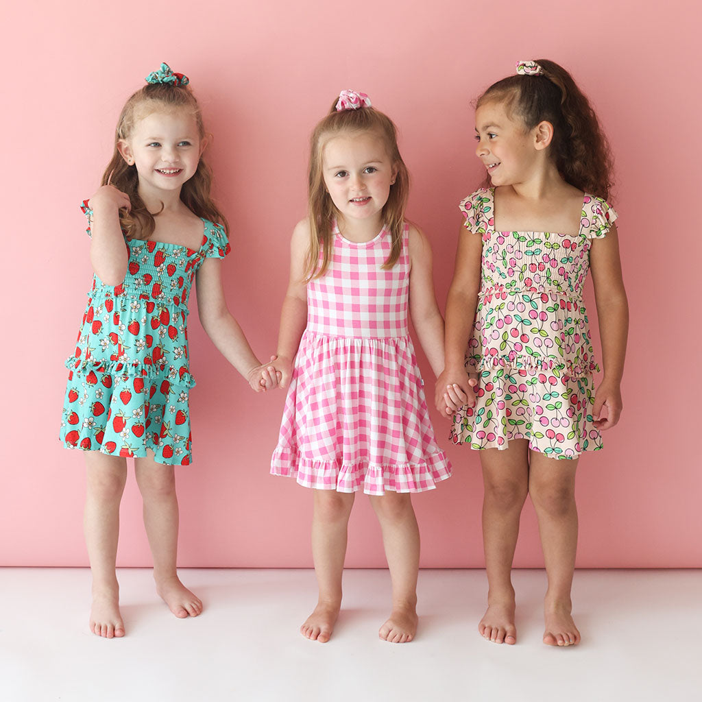 Happy Berry Smocked Babydoll Dress