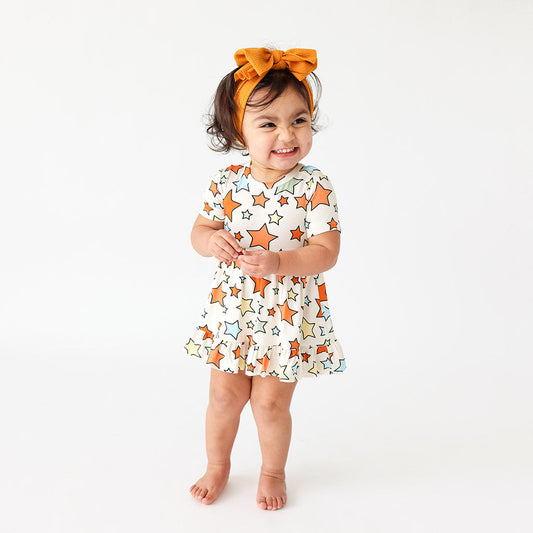 Croft Ruffled Twirl Bodysuit Dress