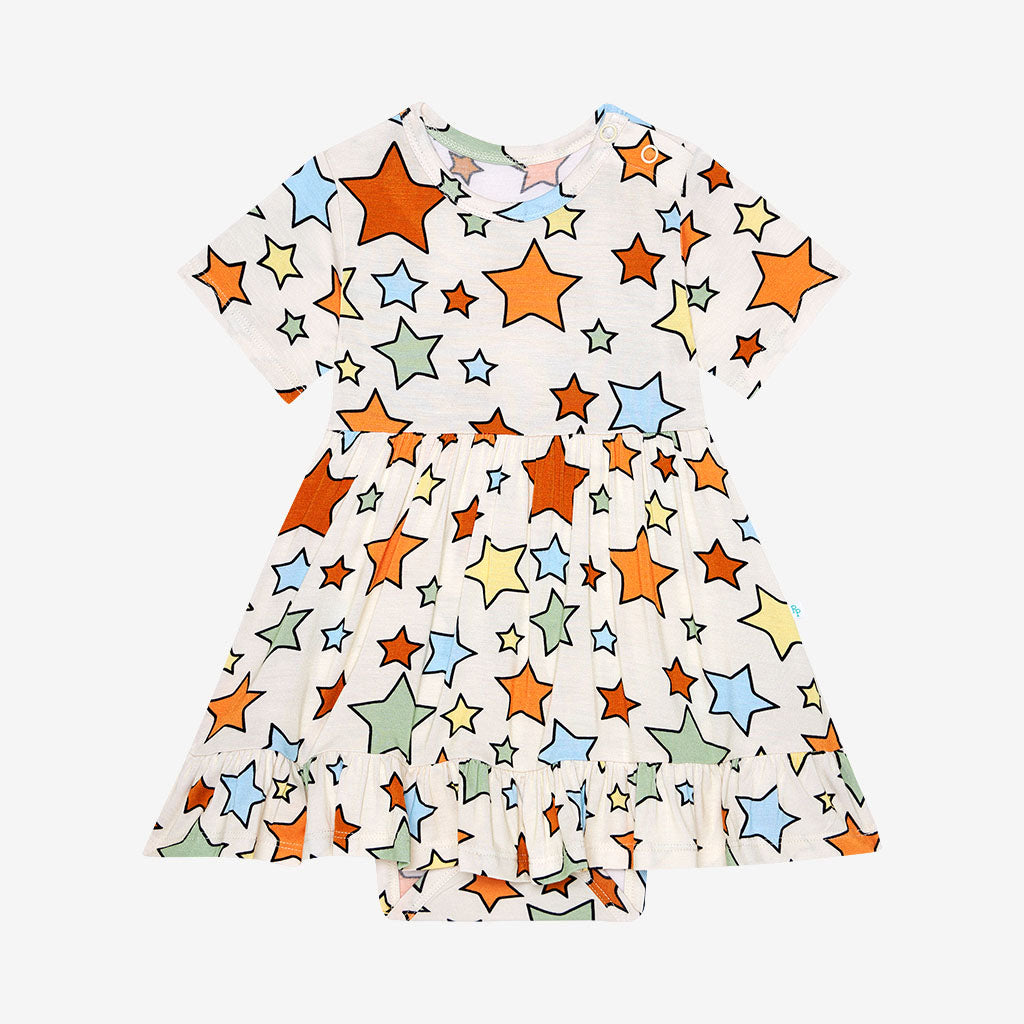 Croft Ruffled Twirl Bodysuit Dress