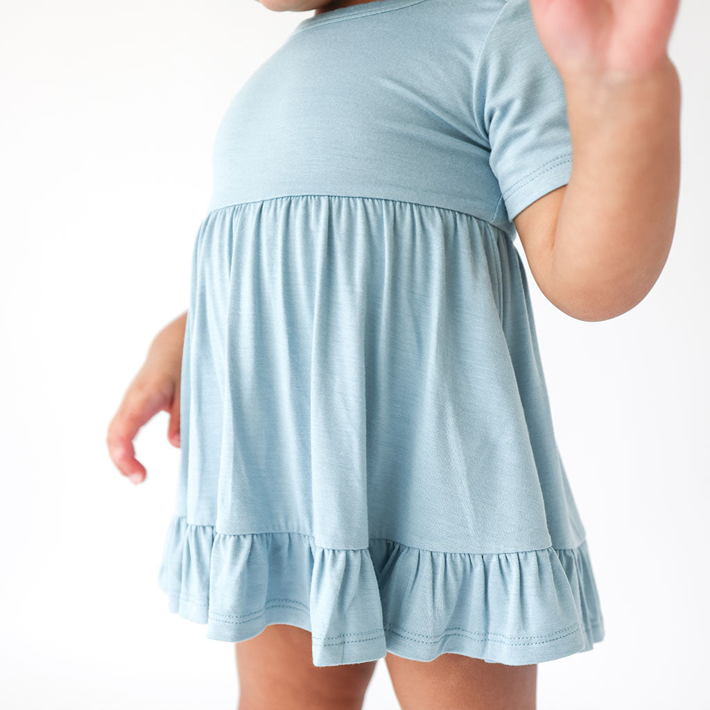 Summer Stone Ruffled Twirl Bodysuit Dress