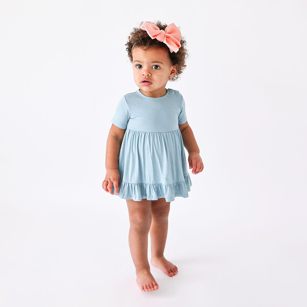 Summer Stone Ruffled Twirl Bodysuit Dress