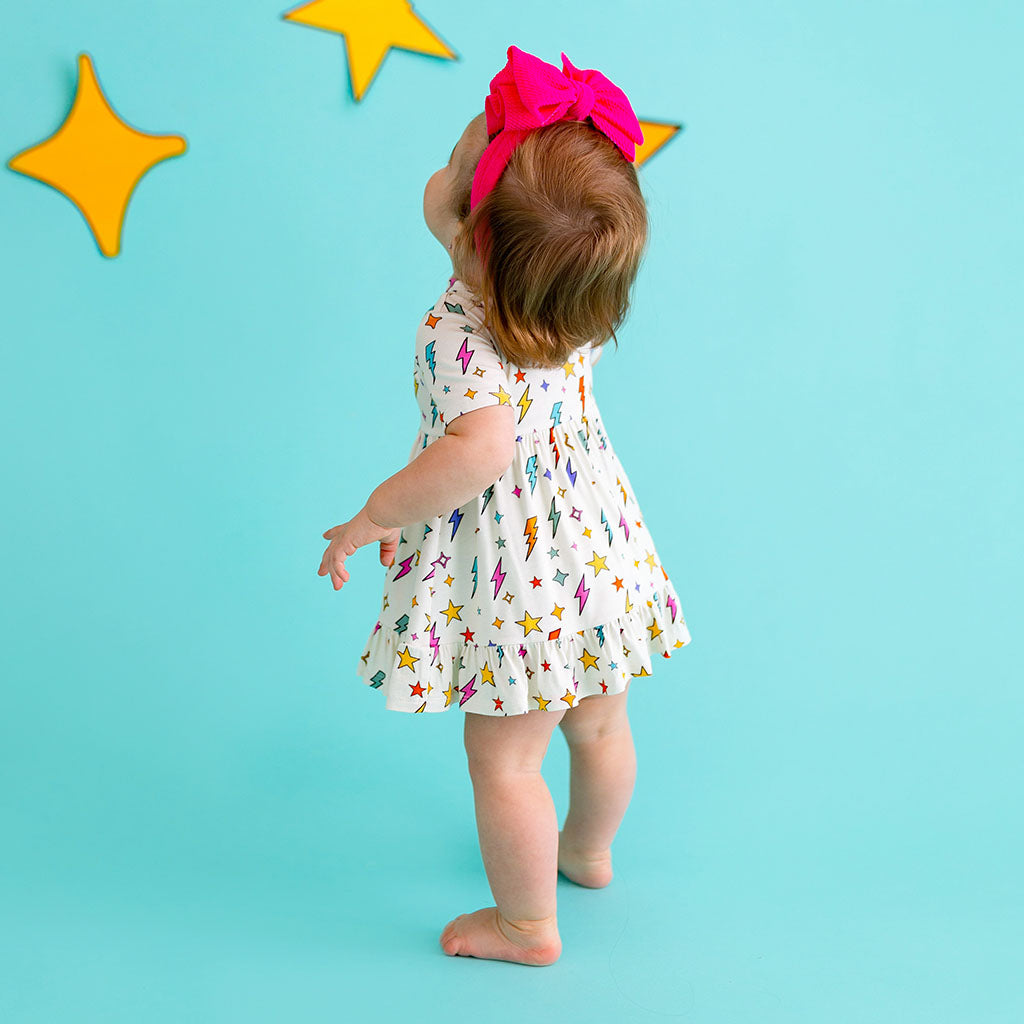 Volt Ruffled Twirl Bodysuit Dress