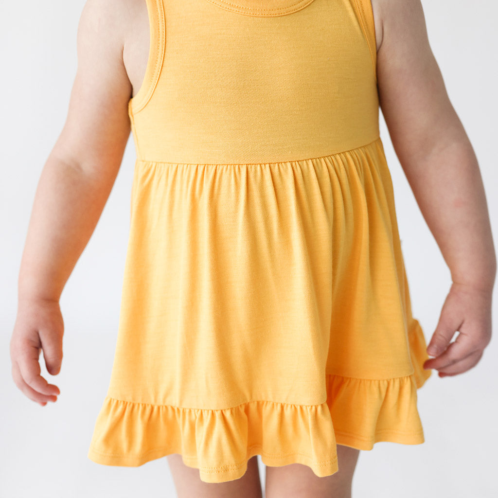 Desert Sun Racerback Ruffled Bodysuit Dress