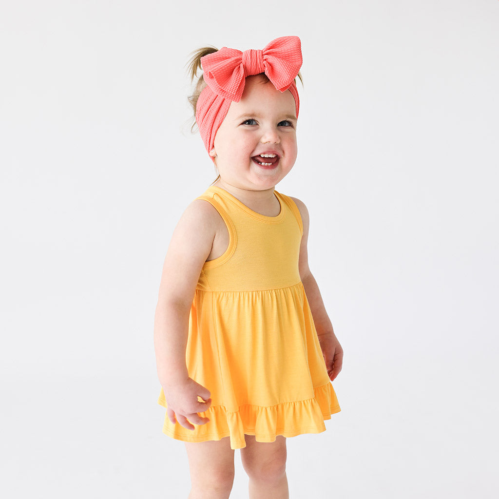 Desert Sun Racerback Ruffled Bodysuit Dress