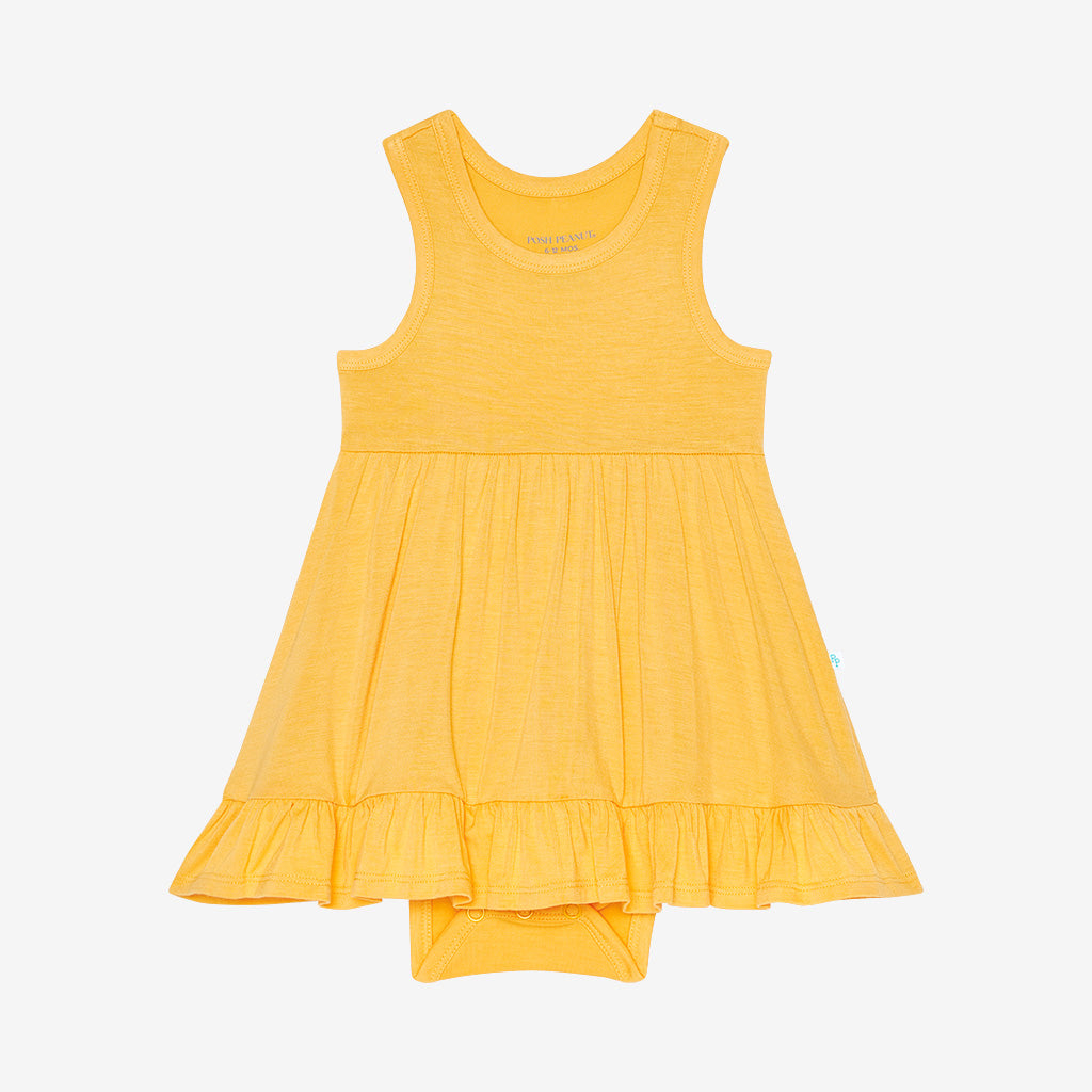 Desert Sun Racerback Ruffled Bodysuit Dress