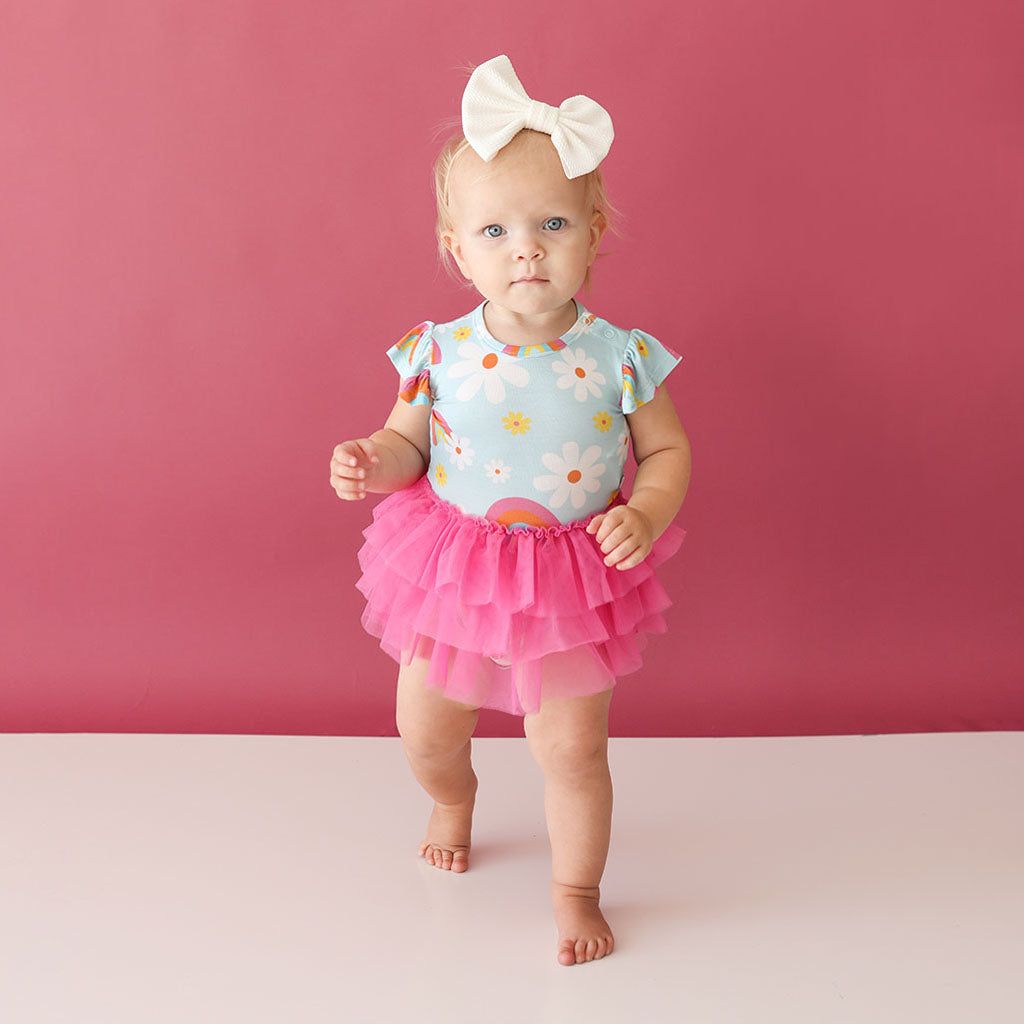 Dancing Daisies Tulle Bodysuit Dress