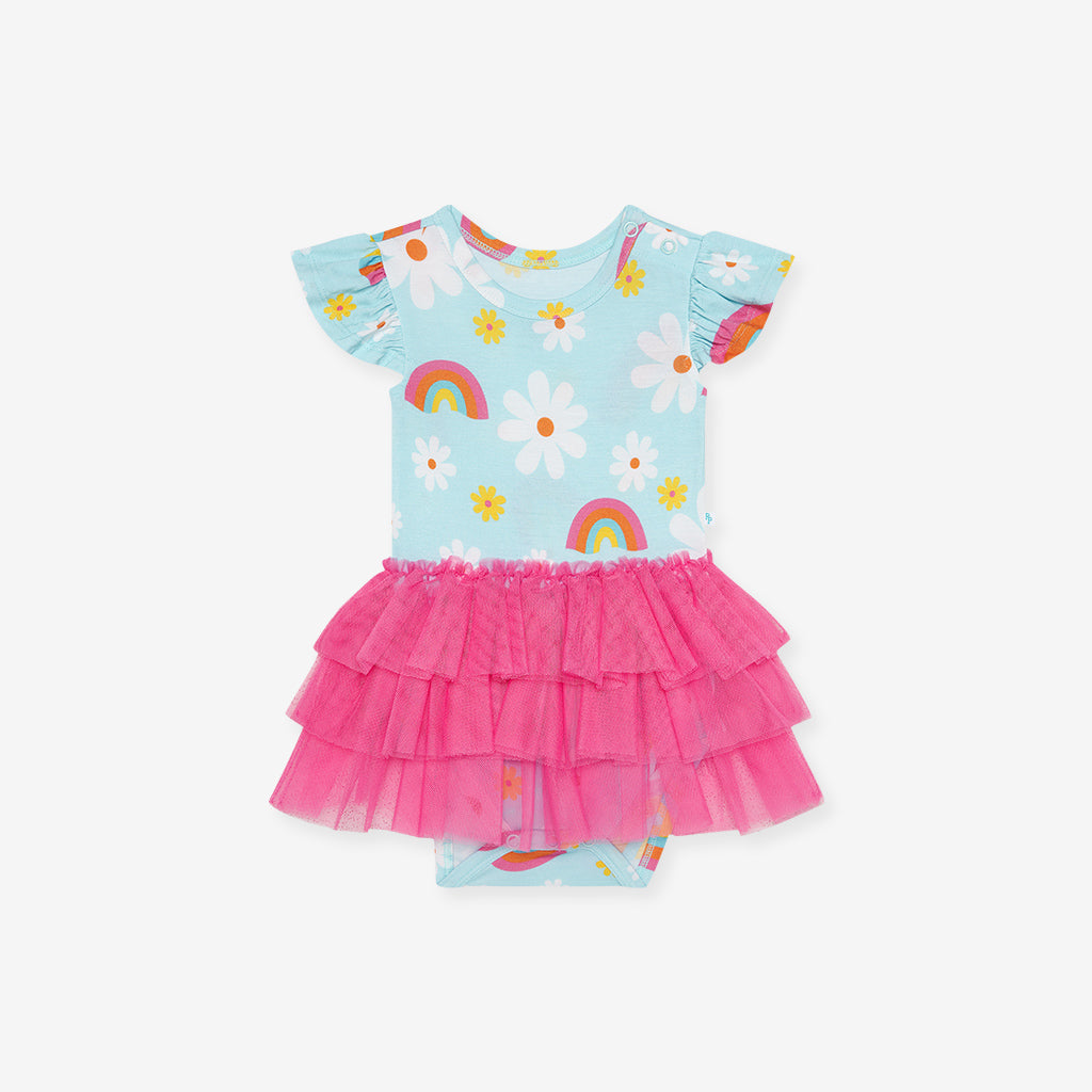 Dancing Daisies Tulle Bodysuit Dress