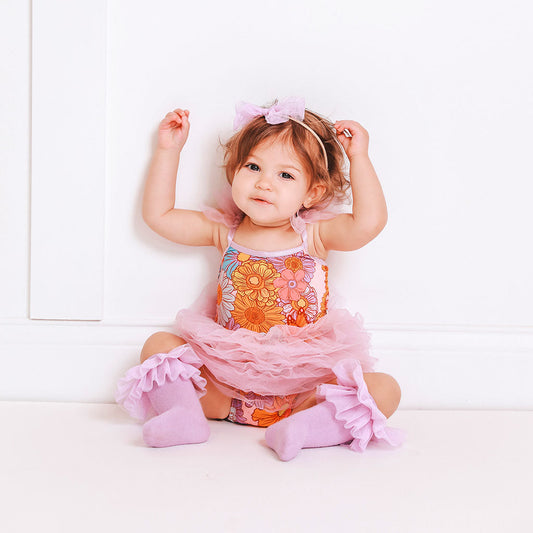 Meadow Tulle Smocked Bodysuit Dress