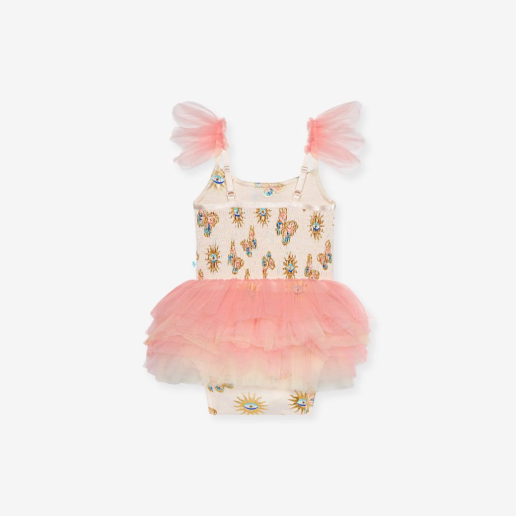 Pandora Tulle Smocked Bodysuit Dress