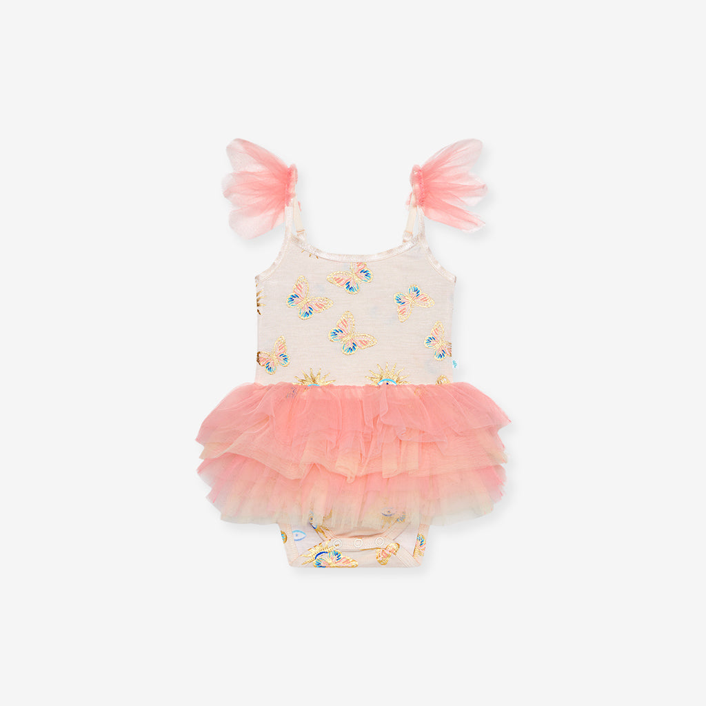 Pandora Tulle Smocked Bodysuit Dress