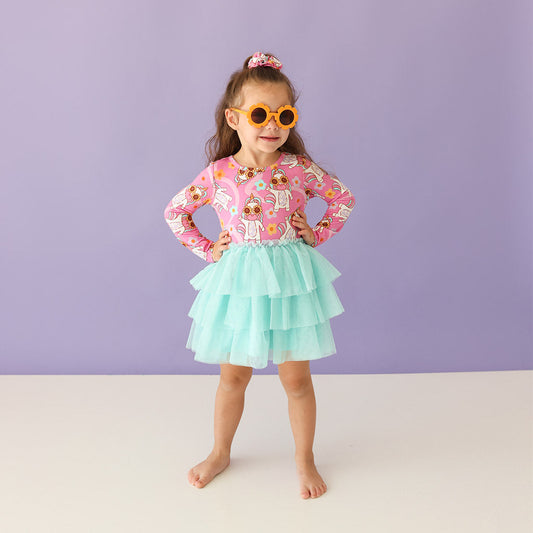 Unicorn Vibes Long Sleeve Tulle Dress